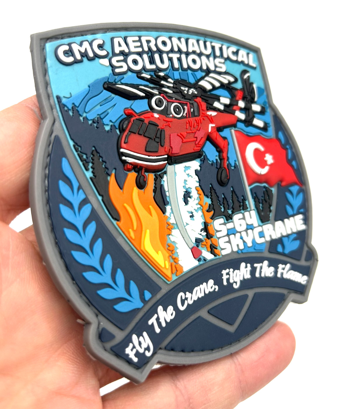 SKORKSY S-64 SKYCRANE- FIREFIGHTER - HIGH QUALITY PVC PATCH