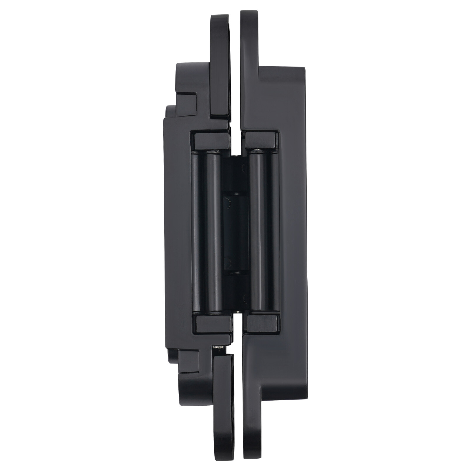 2-Pack 6'' Black Hidden Door Hinges Heavy Duty Zinc Alloy Hinges Concealed Hinge