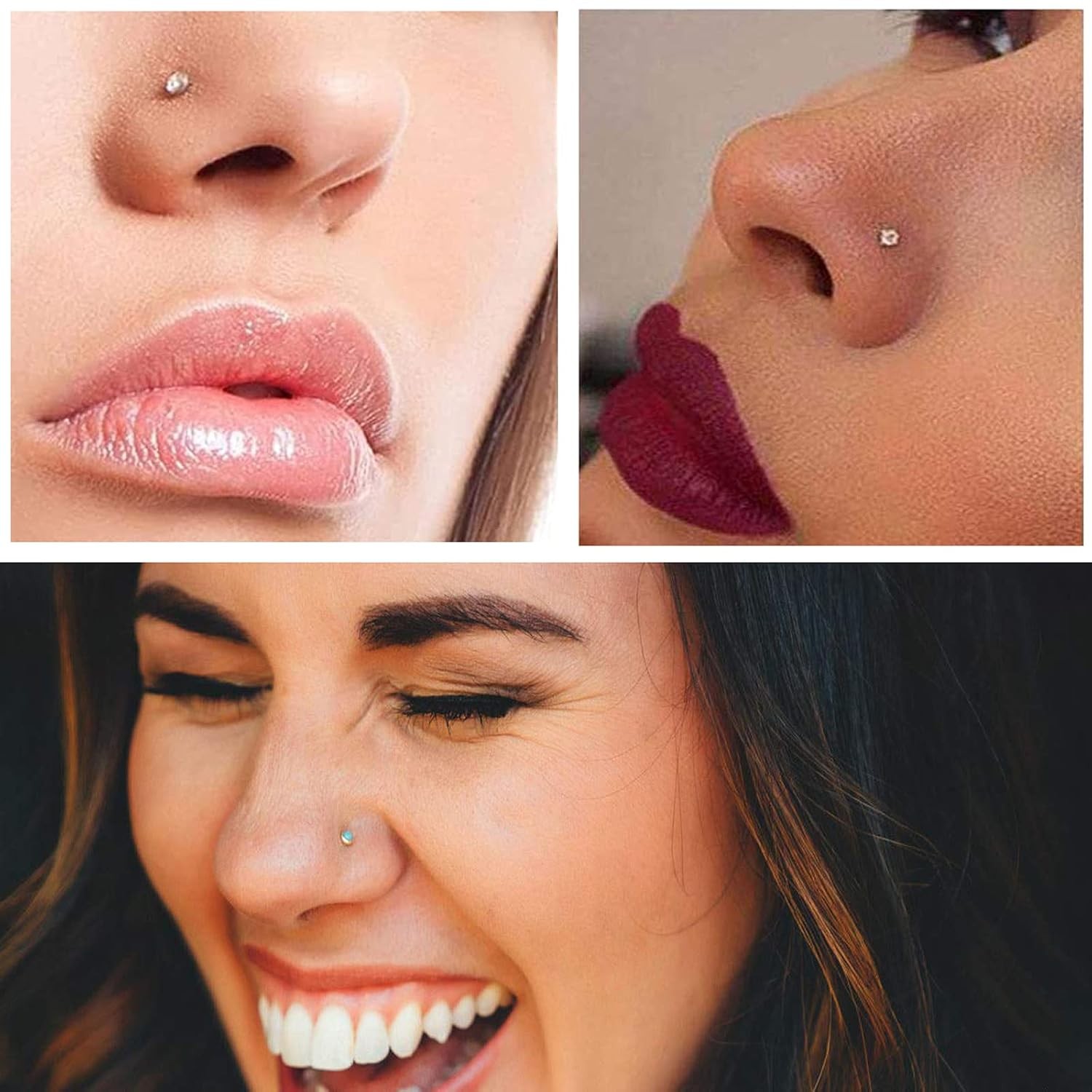 Nose Piercing Kit Self Piercing Gun with 10 Pcs Nose Studs Disposable Piercing