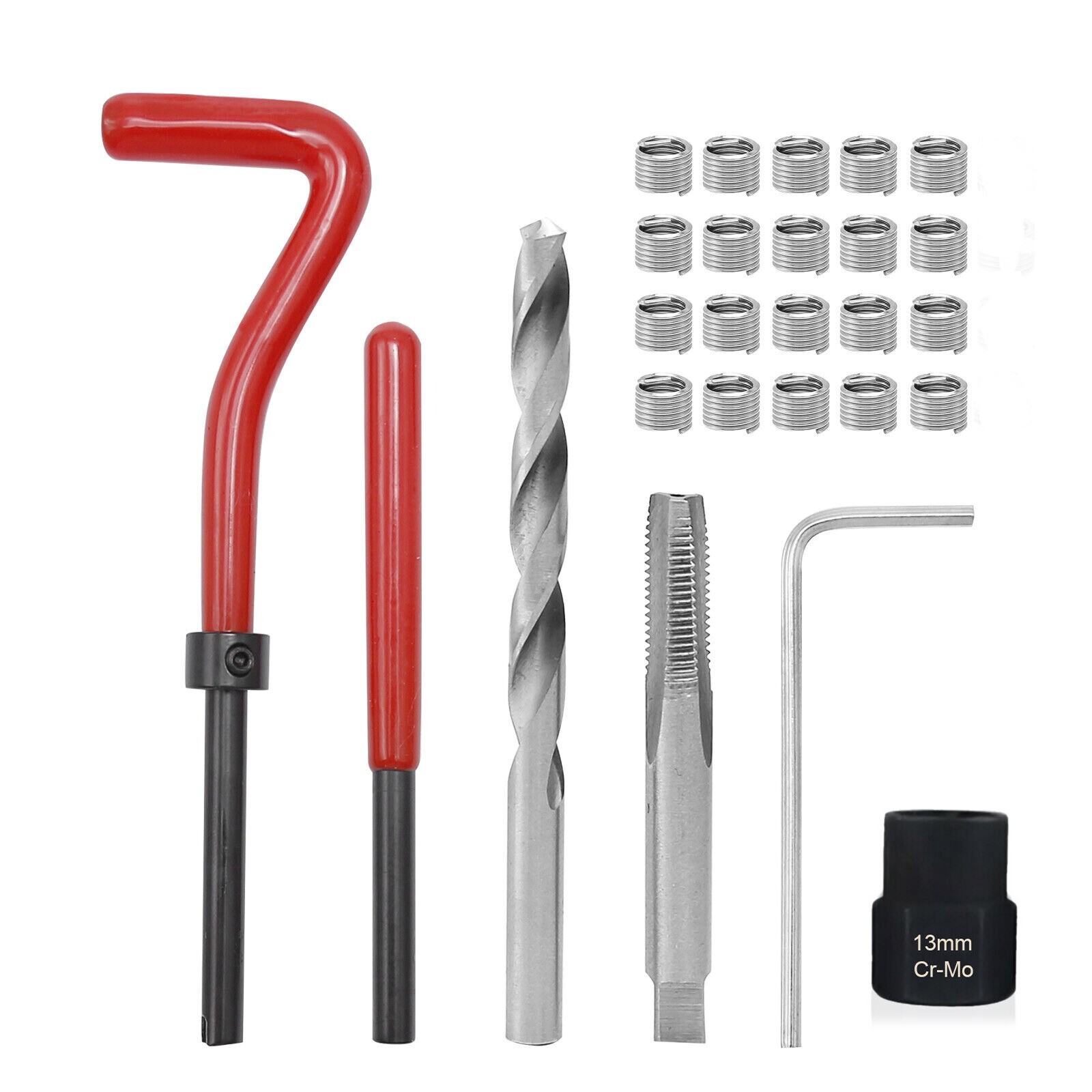 King 26pcs Metric Thread Repair Tool Insert Kit Helicoil Car Pro Coil Tool M8