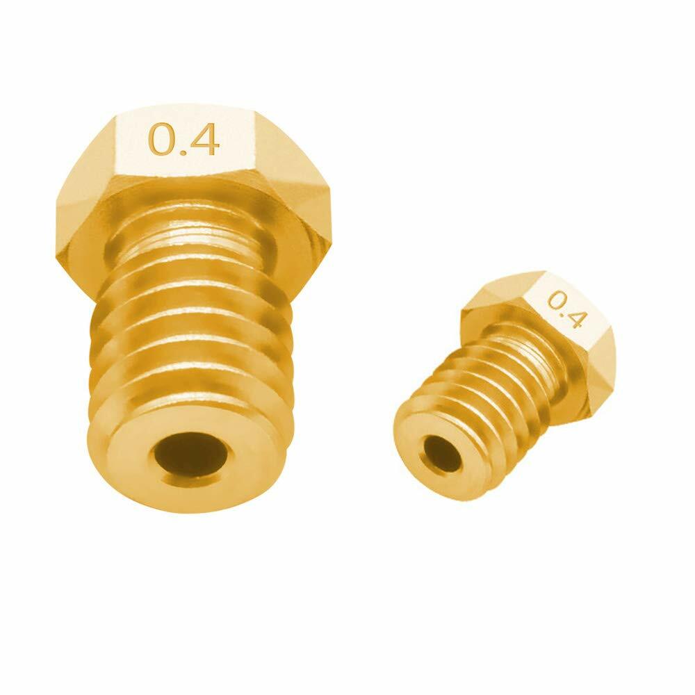 10X Lot ANYCUBIC J-HEAD M6 0.4mm Solid Brass Nozzle 1.75mm Filament 3D Printer