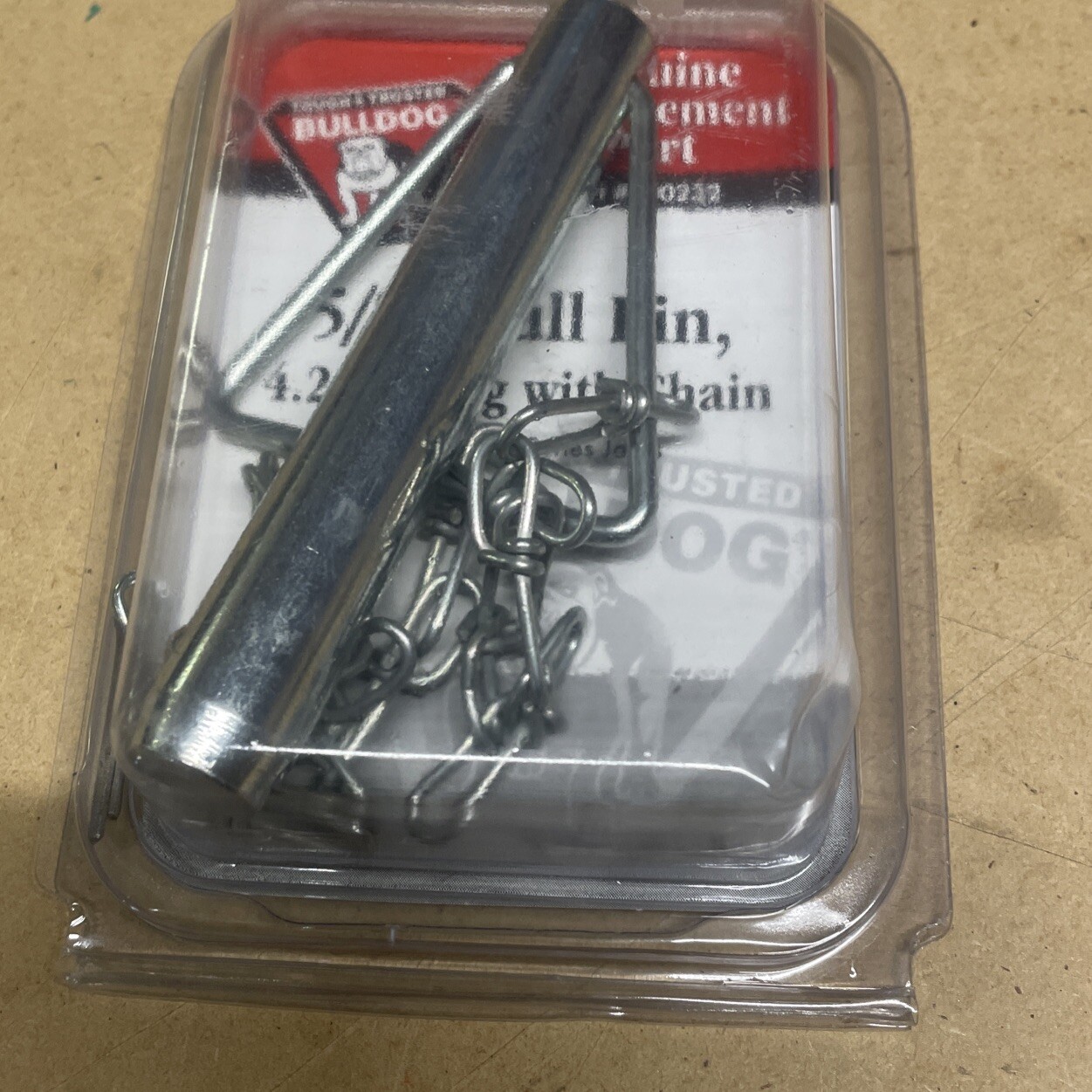 Bulldog 500232, 5/8'' Pull Pin , 4.25'' Long With Chain