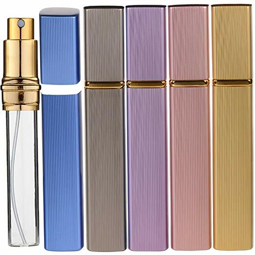 5-Pack 12ml Refillable Perfume Atomizer Travel Spray Bottle Mini Cologne Sprayer