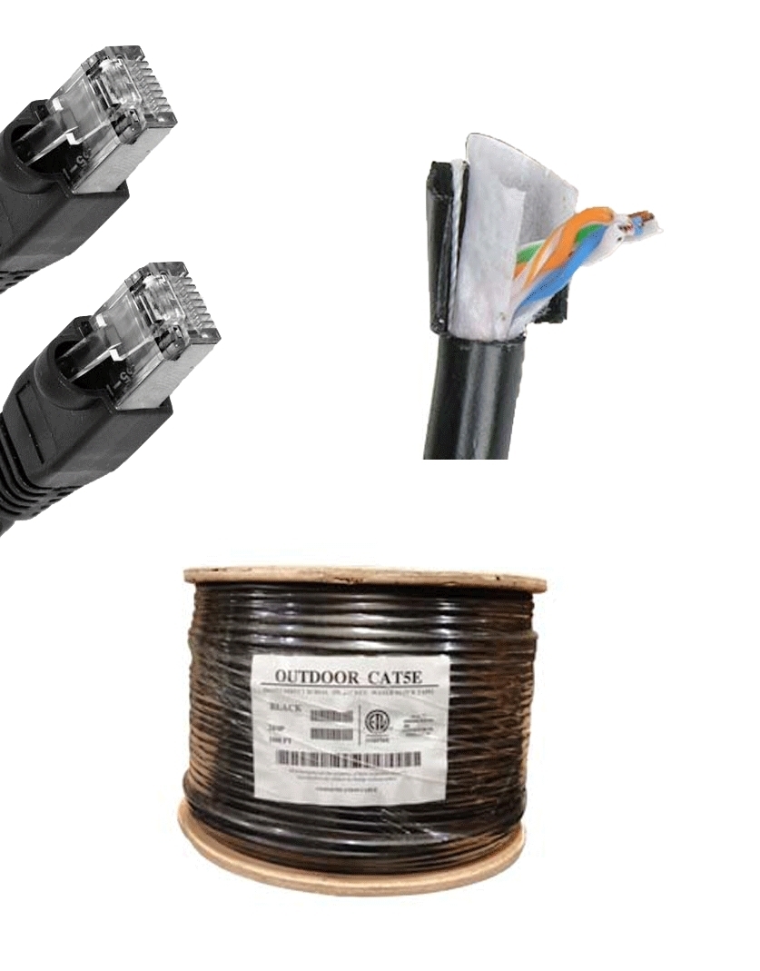 300'FT CAT5'e Copper 24-AWG UVOUTDOOR UNDERGROUND DIRECT BURIAL CABLE WATERPROOF