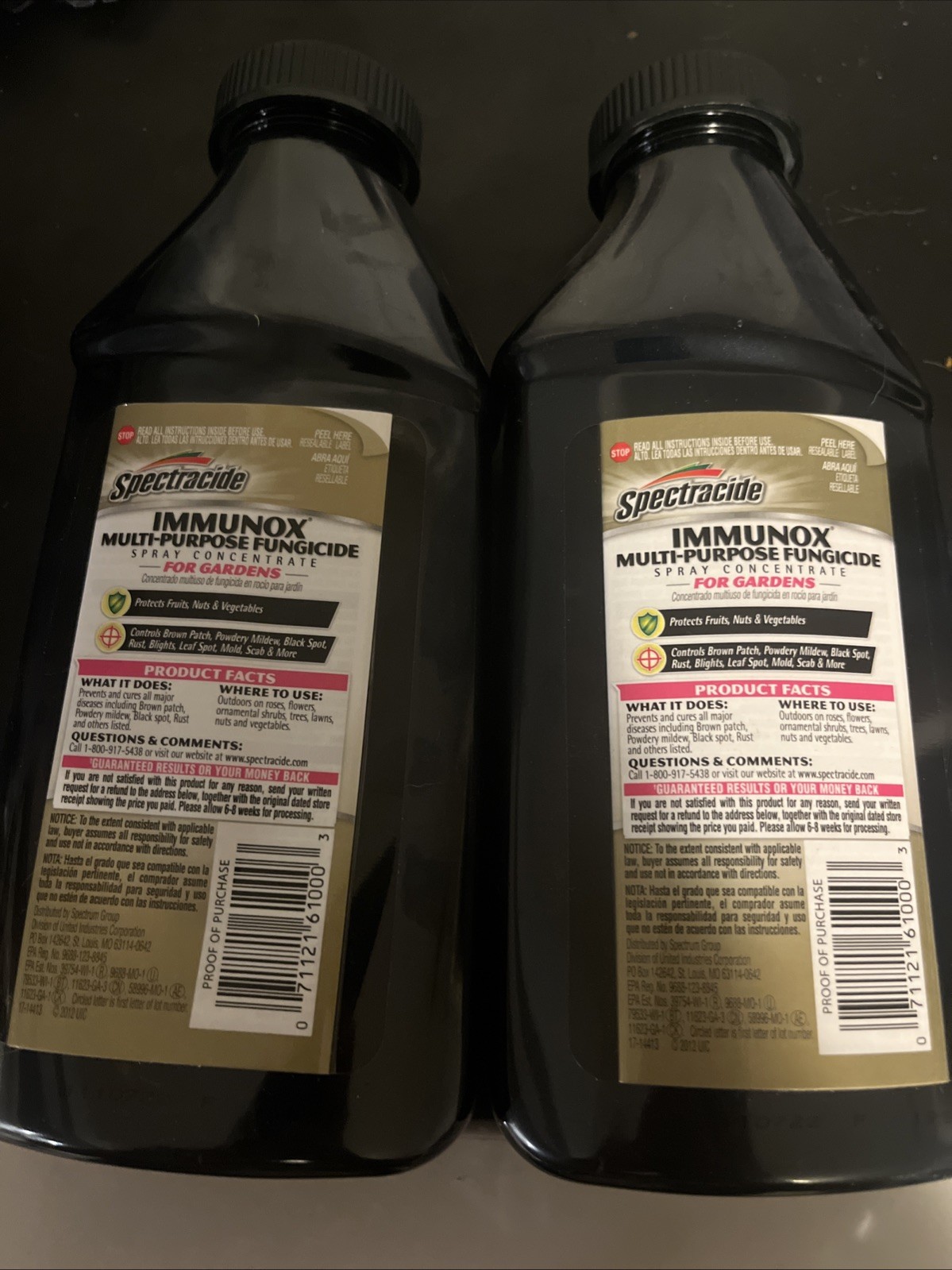 2-PACK Spectracide Immunox Multi-Purpose Fungicide Spray Concentrate 32oz total