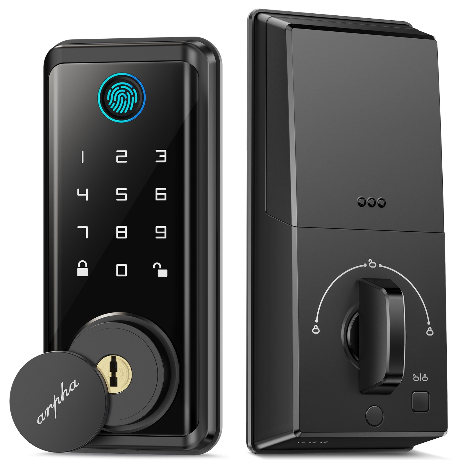 ARPHA Security Keyless Smart Door Lock 100Code Fingerprint Keyless Bluetooth APP