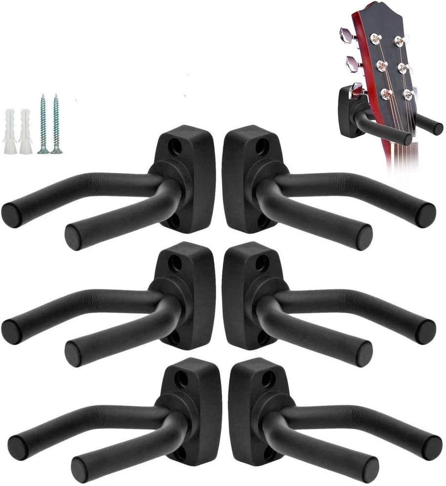 Secure Wall-Mounted Guitar Hangers - Adjustable Hooks for All String Instruments
