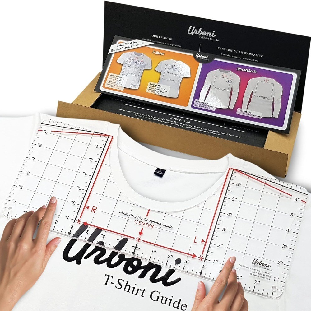 Tshirt Alignment Tool for Vinyl and Heat Transfer Left Chest Pocket Logo