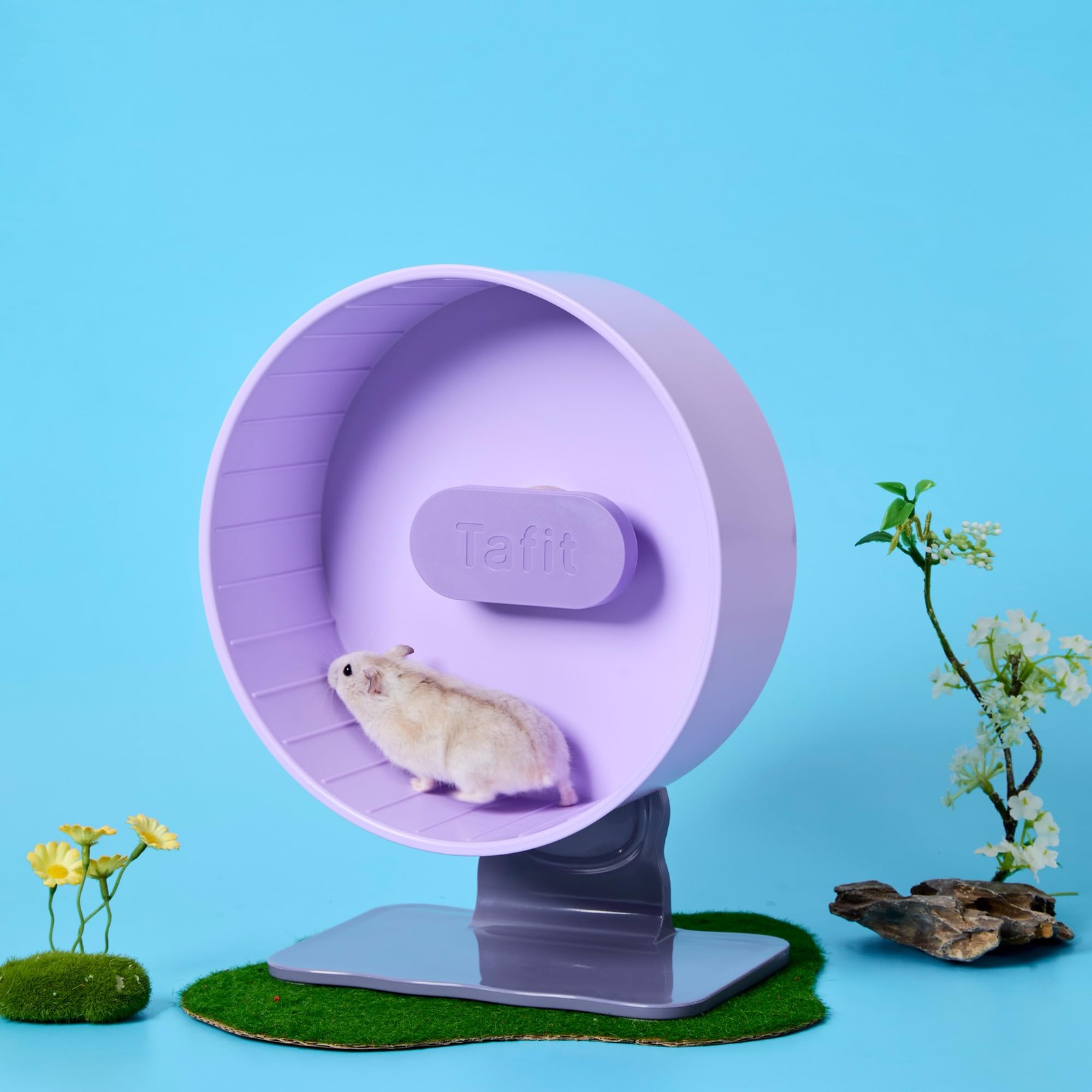 Tafit Silent Hamster Wheel 8.7 Inch Dual-Bearings Small 8.7inch, Taro Purple