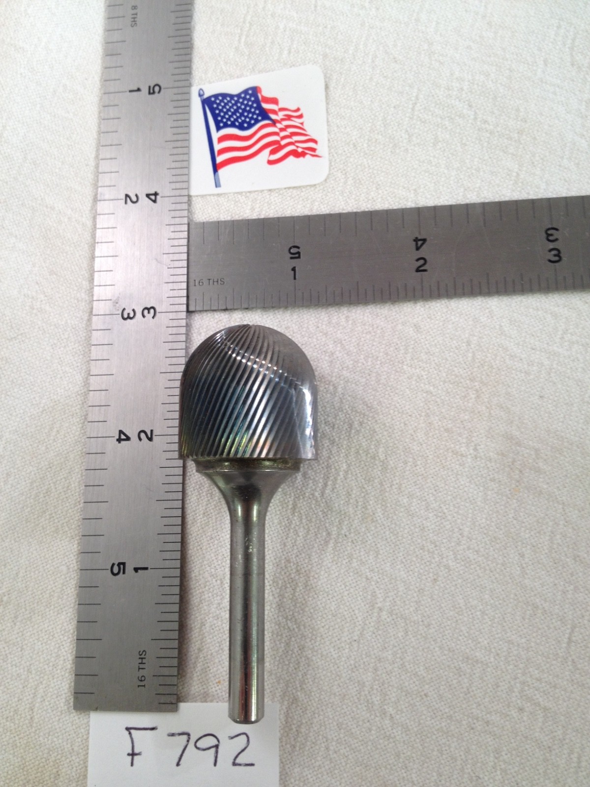 1 NEW FALCON / SGS 1/4" SHANK CARBIDE BURR SC-9 FINE CUT. RADIUS END (F792)