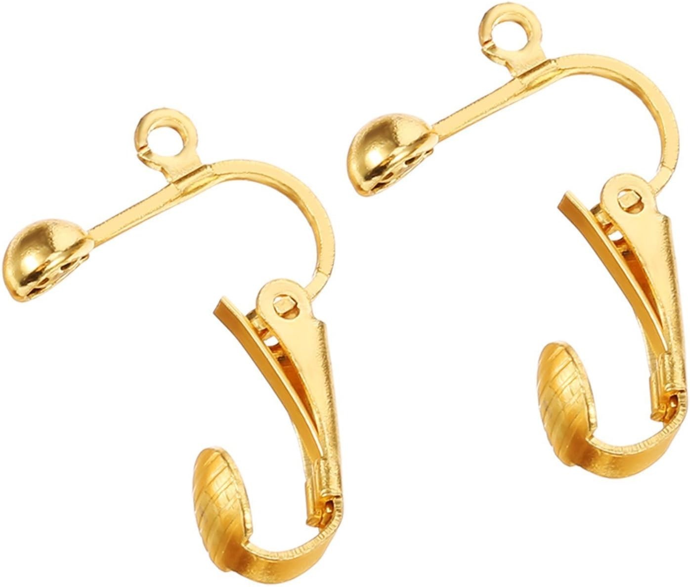 36 Pack Clip-on Earring Converter with Easy Open Loop for DIY Earring and Tur...