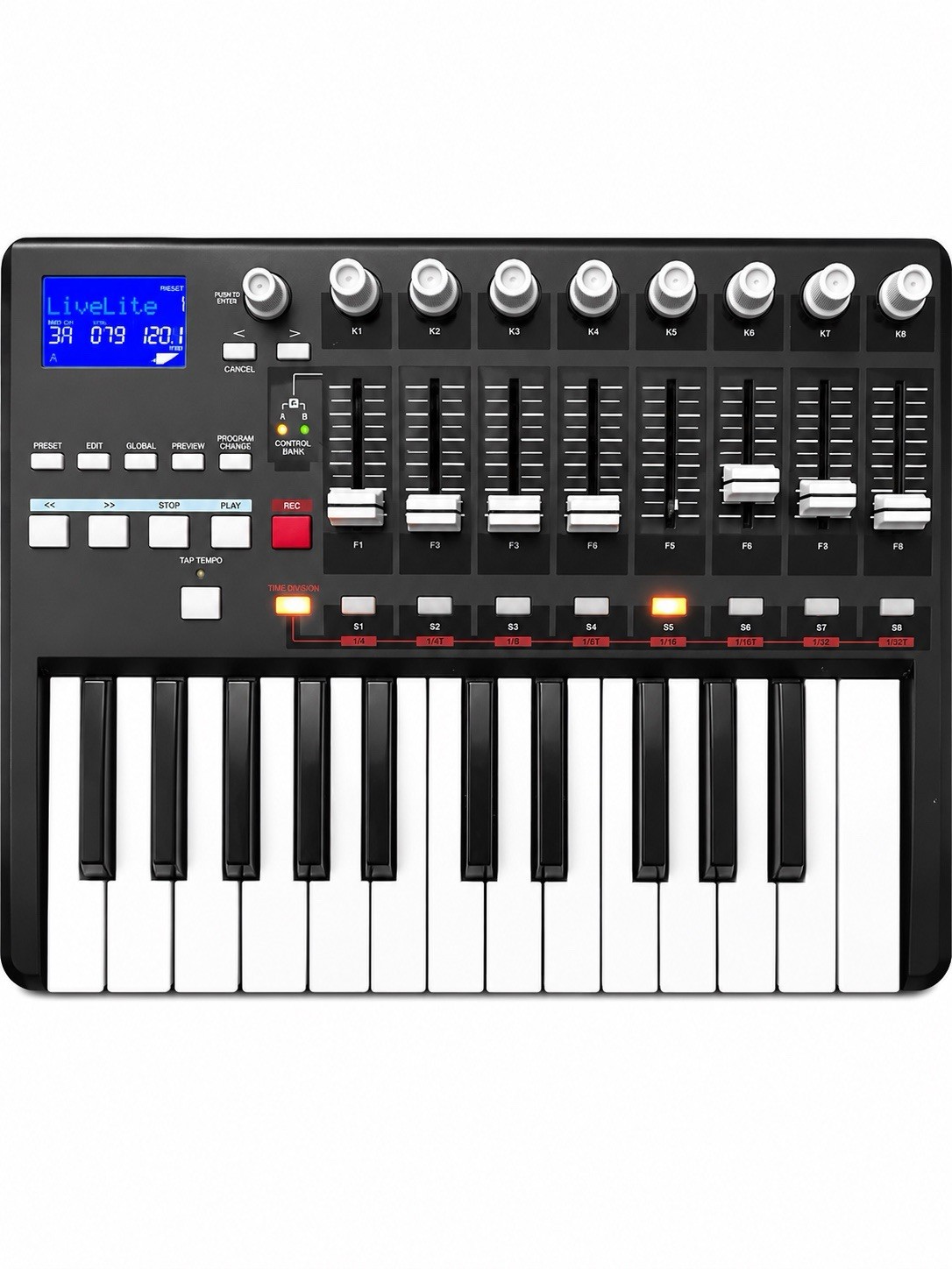 Akai Professional MPK49 49-Key USB MIDI Keyboard Controller Pads Knobs Faders