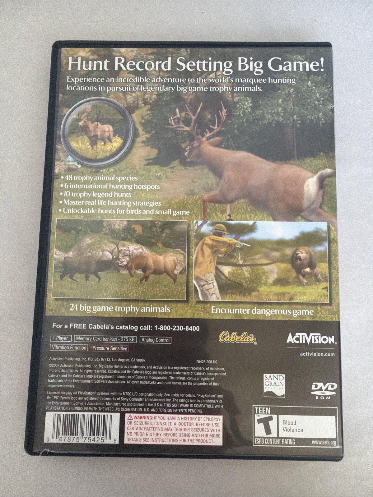 ps2-Cabelas big game hunter- Tested