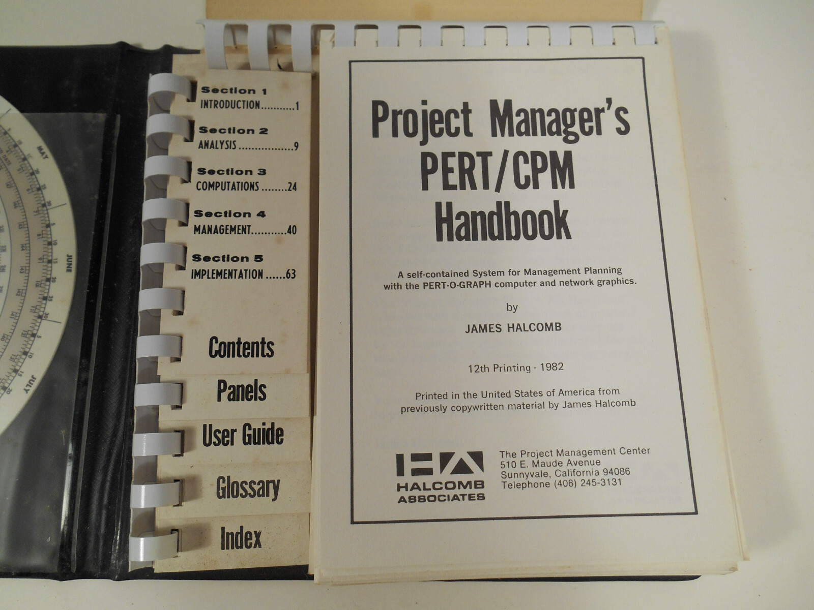Vintage Pert-O-Graph Critical Path Computer and Project Manager's Handbook