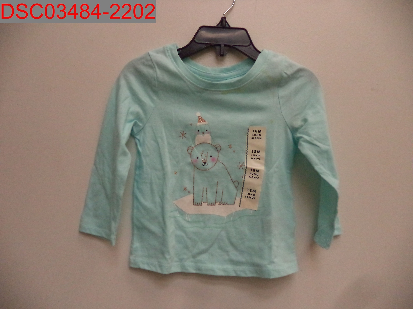 Stain, Cat & Jack Toddler Girls' Blue Polar Bear T-Shirt, Size 18M 195994811647