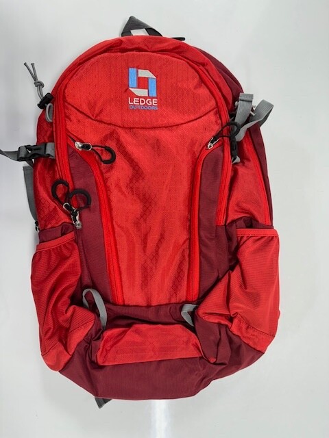 ** LEDGE OUTDOORS ** HIKING BACKPACK  ' 20L WITH HYDRATION BLADDER '-NEW RED