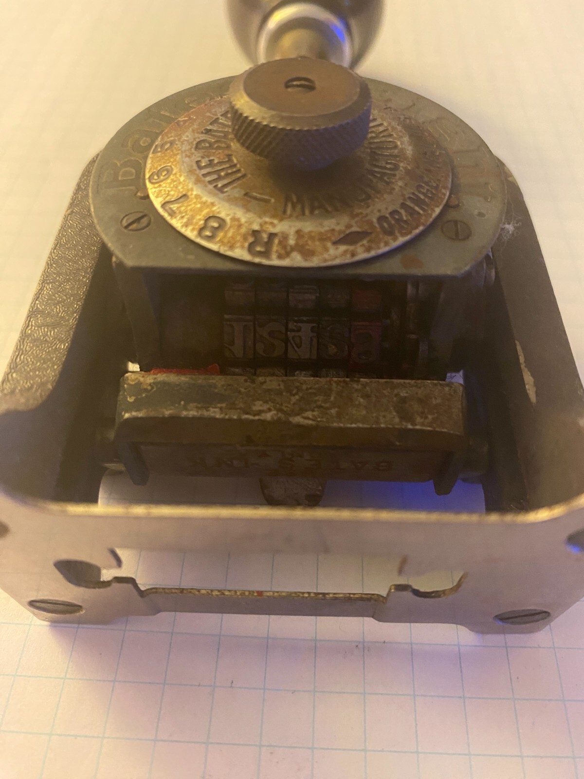 Bates numbering machine, 5wheels, style E