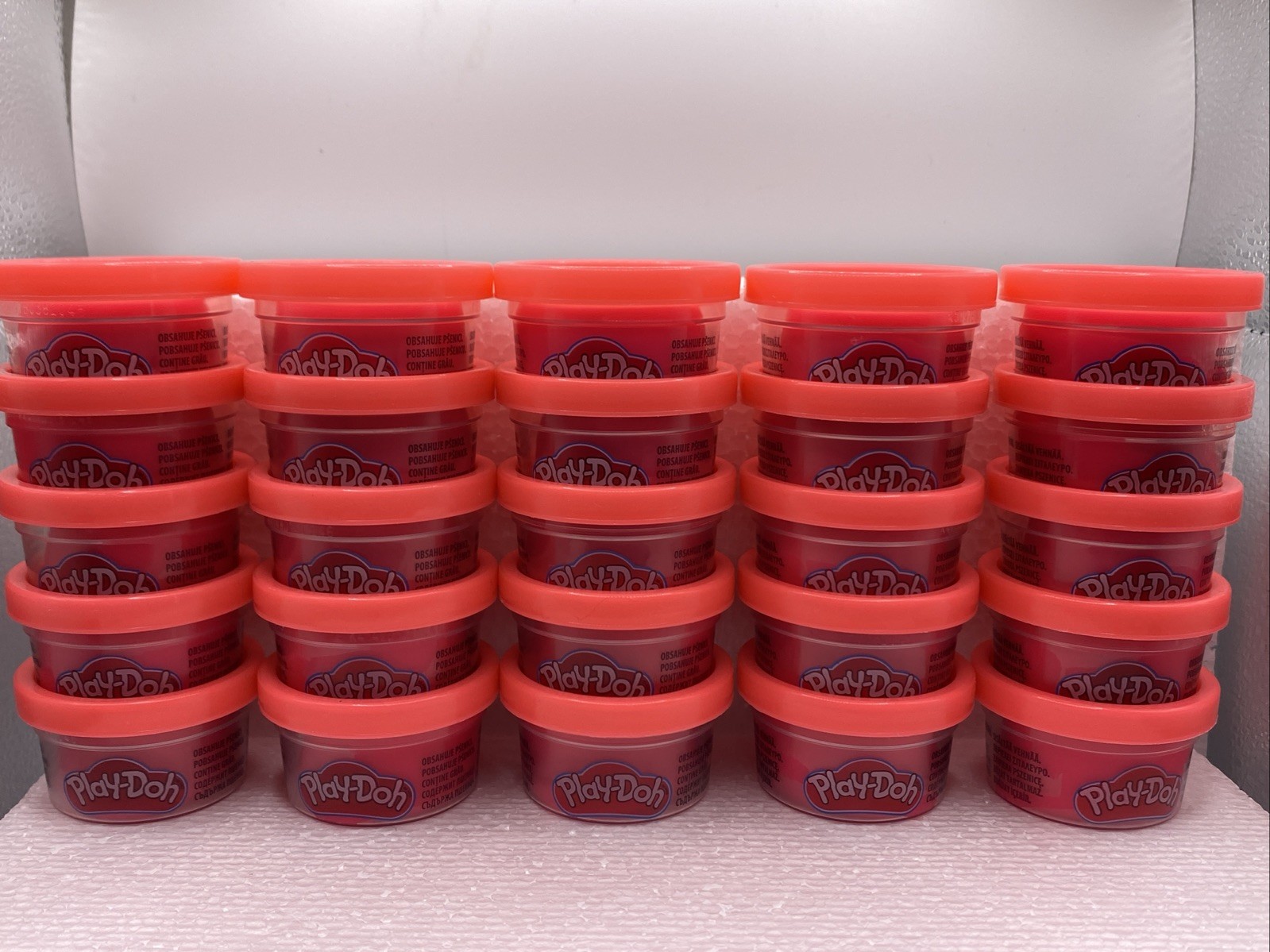 Hasbro Play-Doh (25) 1 Ounce Containers REDDISH PINK