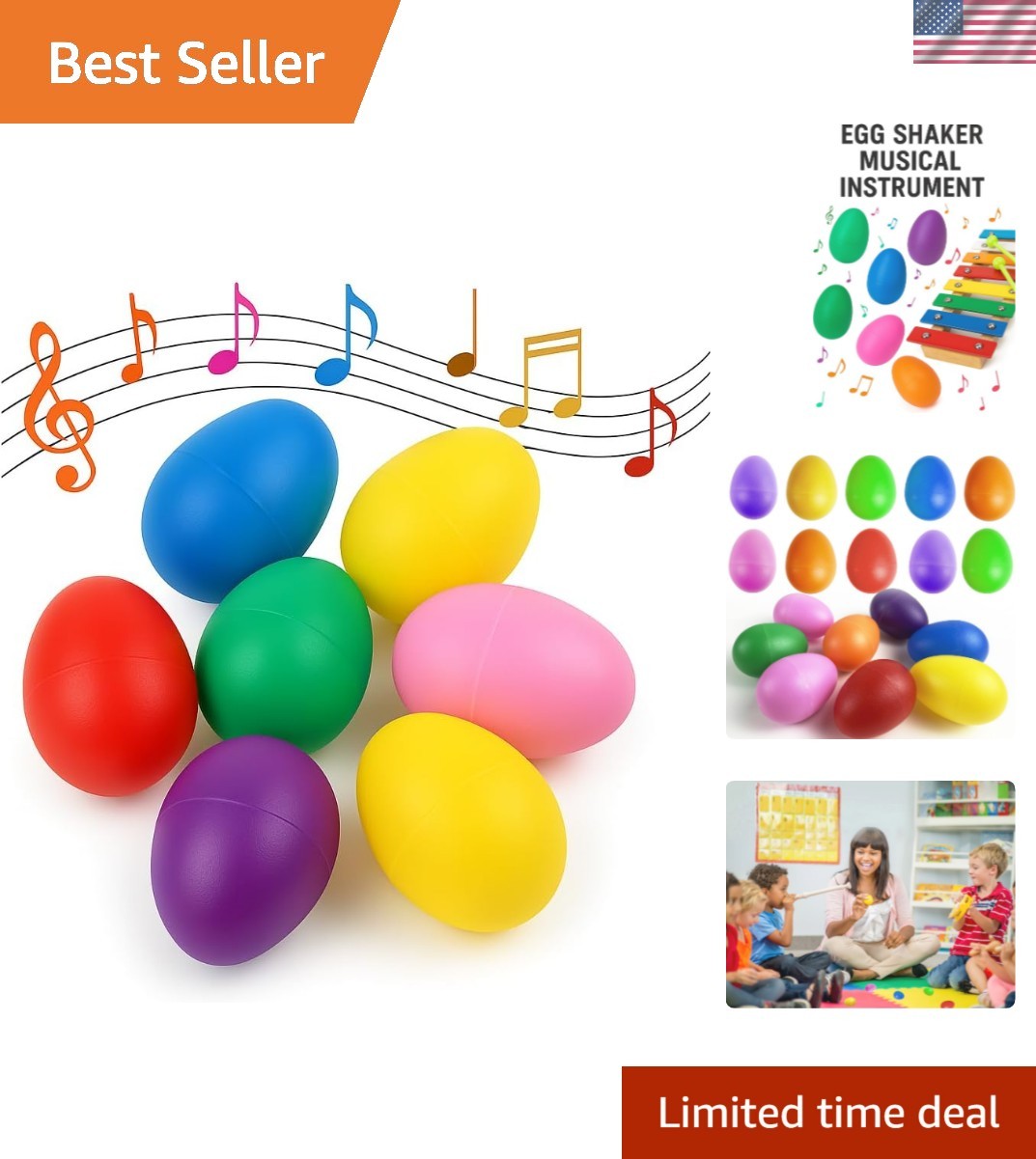 18 PCS Easter Egg Shakers for Kids – Colorful Percussion Musical Maracas for ...
