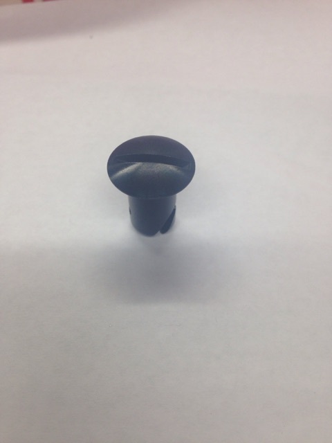 DZUS Button Panel Fastener, 7/16, Oval Head, Black, Aluminum, .450 Grip (1ea)