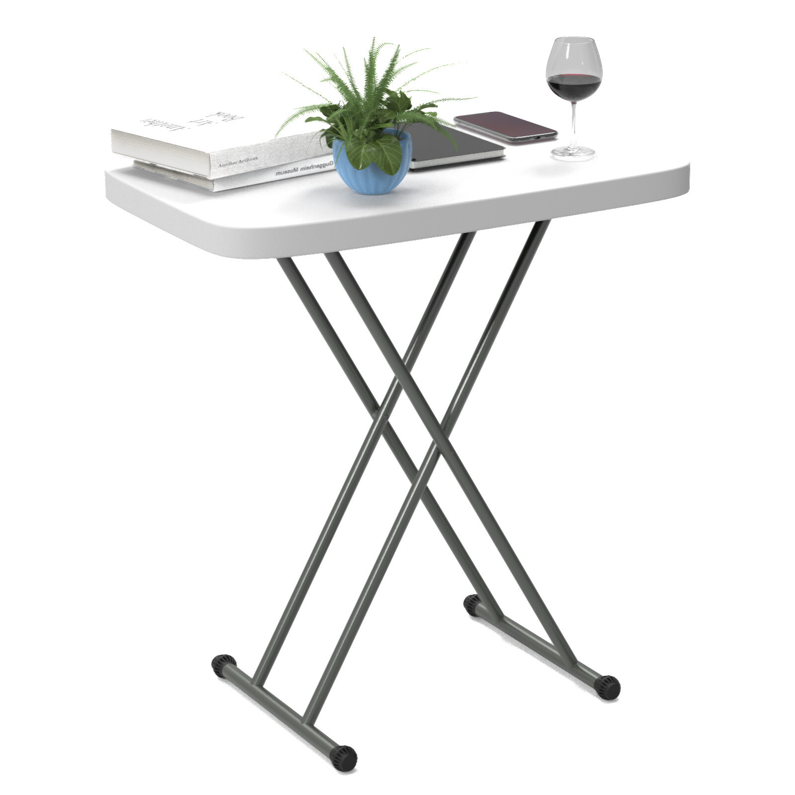 Height Adjustable Folding Table Snack Desk Laptop Table Small Computer Desk