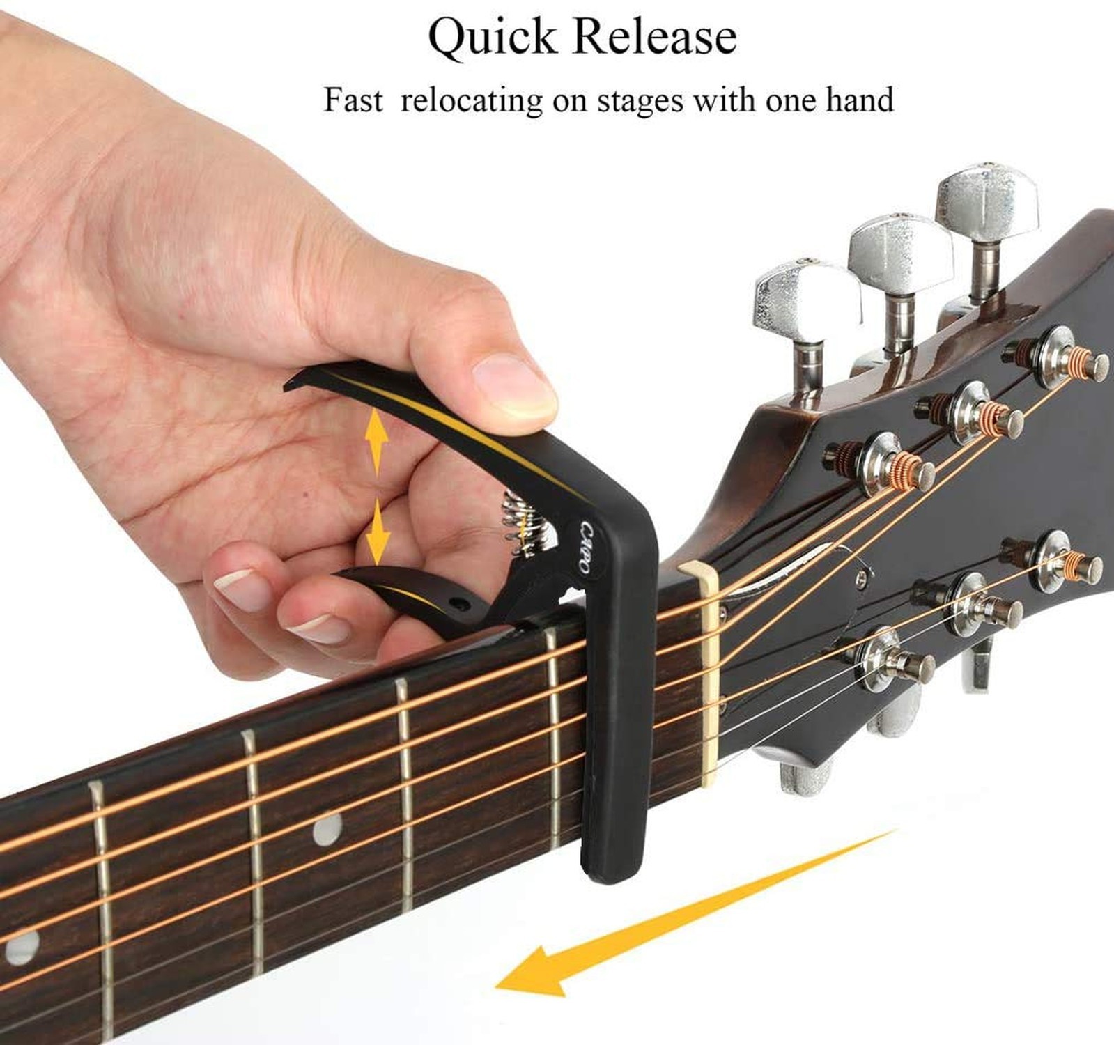 Capo for 6-String Acoustic and Electric Guitar, Lightweight Quick Release Cap...