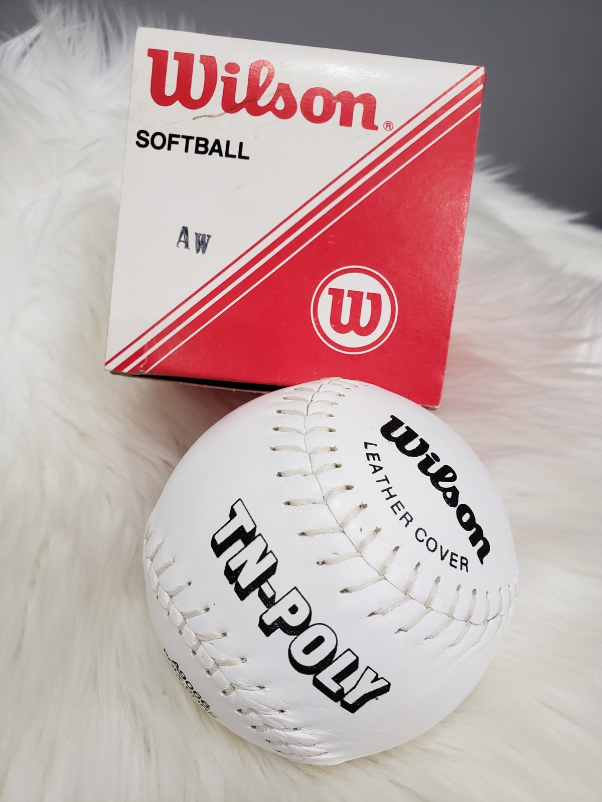 Vintage Wilson TN-POLY A9066 Poly Core Softball Leather Cover Haiti 1990's era
