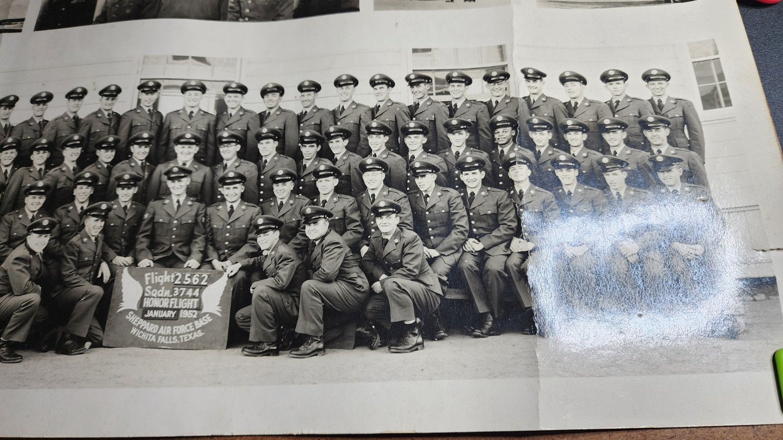 Vtg 1952 USAF Photo - Flight 2562, Sqdn 3744 Honor Flight 1952 Sheppard AFB - TX