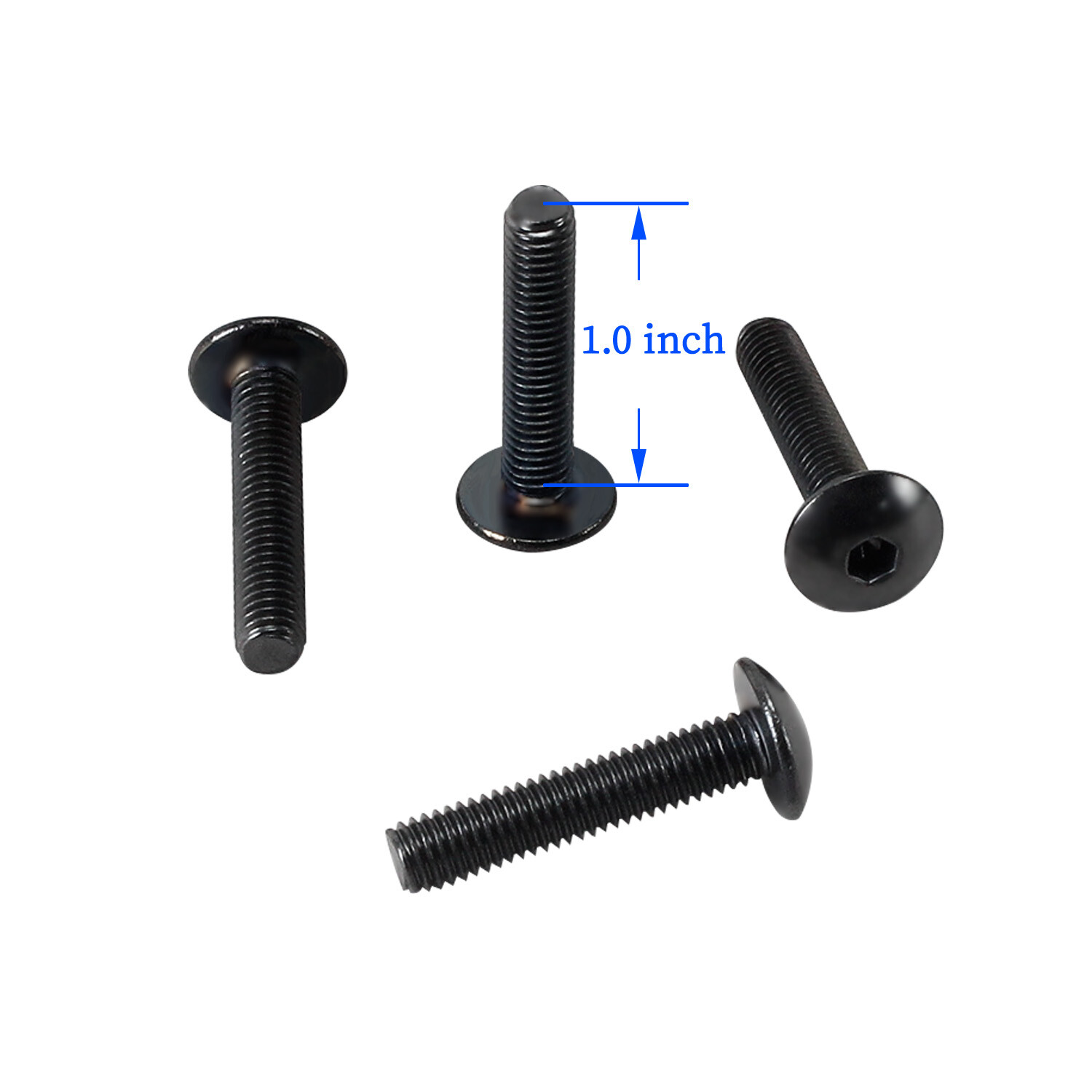 4pcs M5-1.0" Black Stainless Steel windshield screws for Harley 15-23 Road Glide
