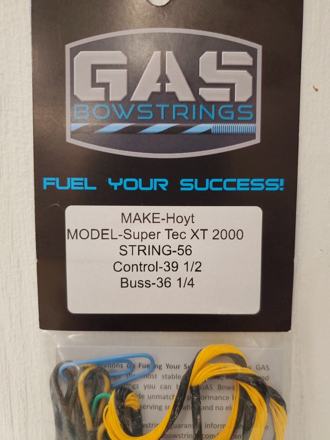 Gas Bowstrings Hoyt Super Tec XT 2000 Yellow/Black String Set