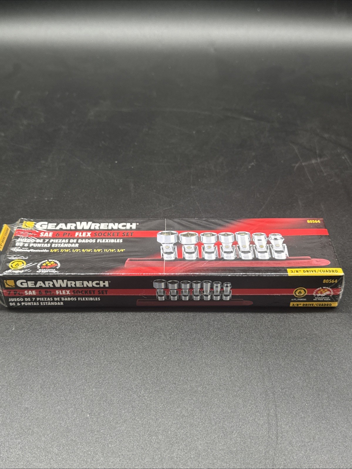 GearWrench 7pc 3/8" Drive 6PT Flex Socket Set SAE 80564