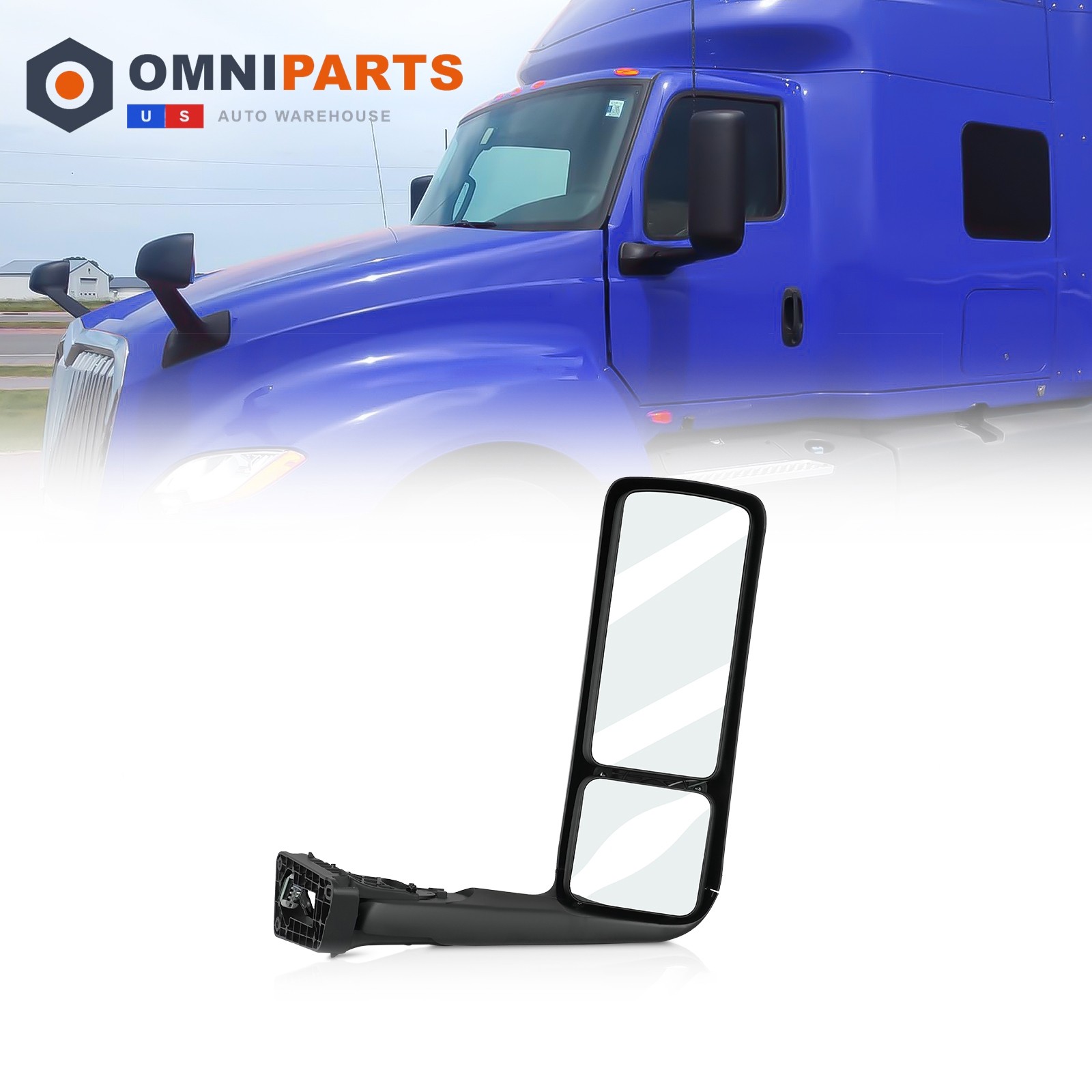 Right Black Door Mirror Assembly Fits International LT LT625 Passenger Side