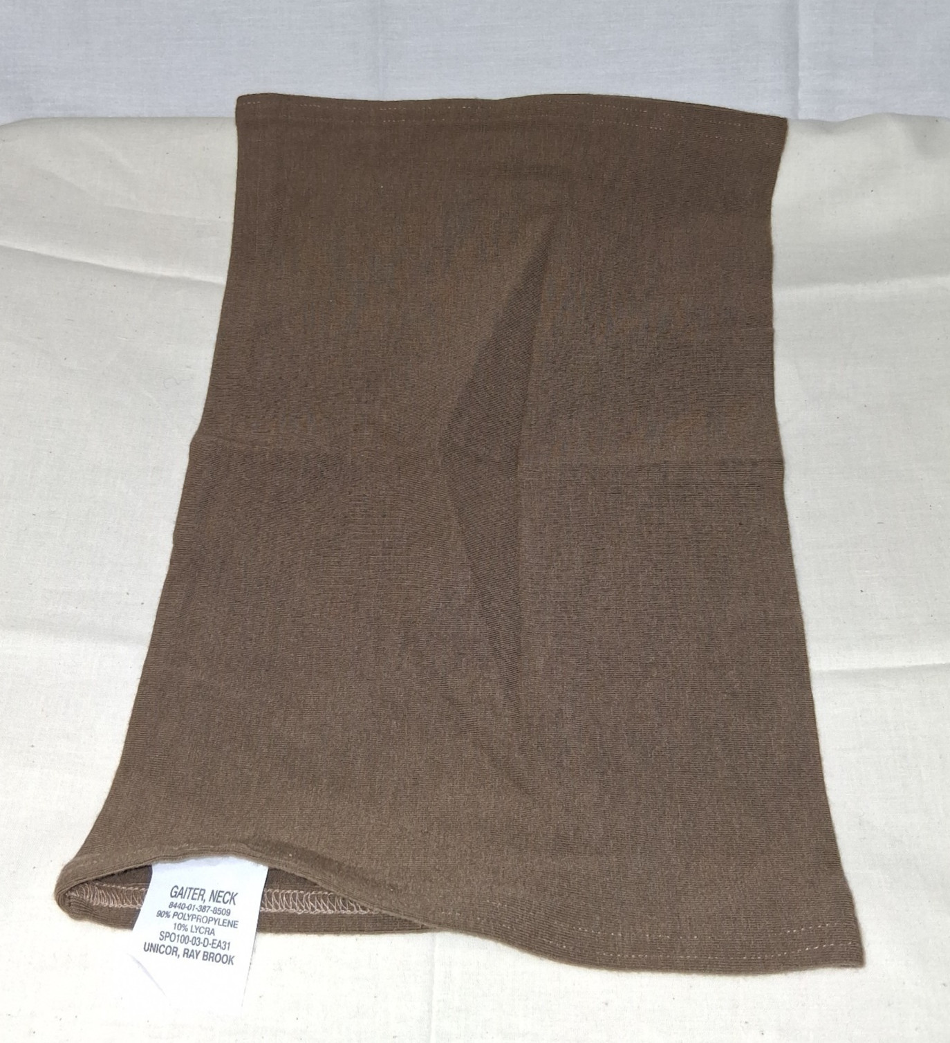 US Army Neck Gaiter 90% Polypropylene USGI Coyote Brown NEW Without Tags