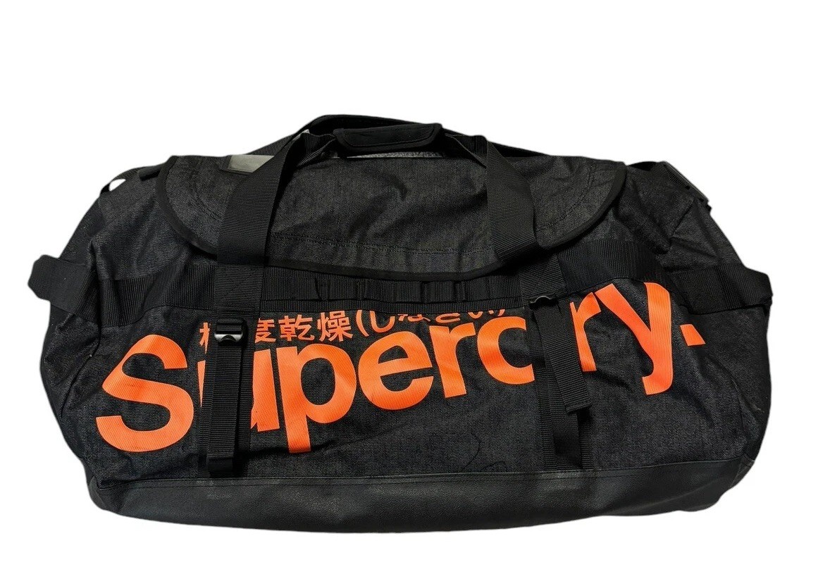 Superdry Black Label Duffel Bag Barel Bag Gym Sports Beach Yoga Japanese Large