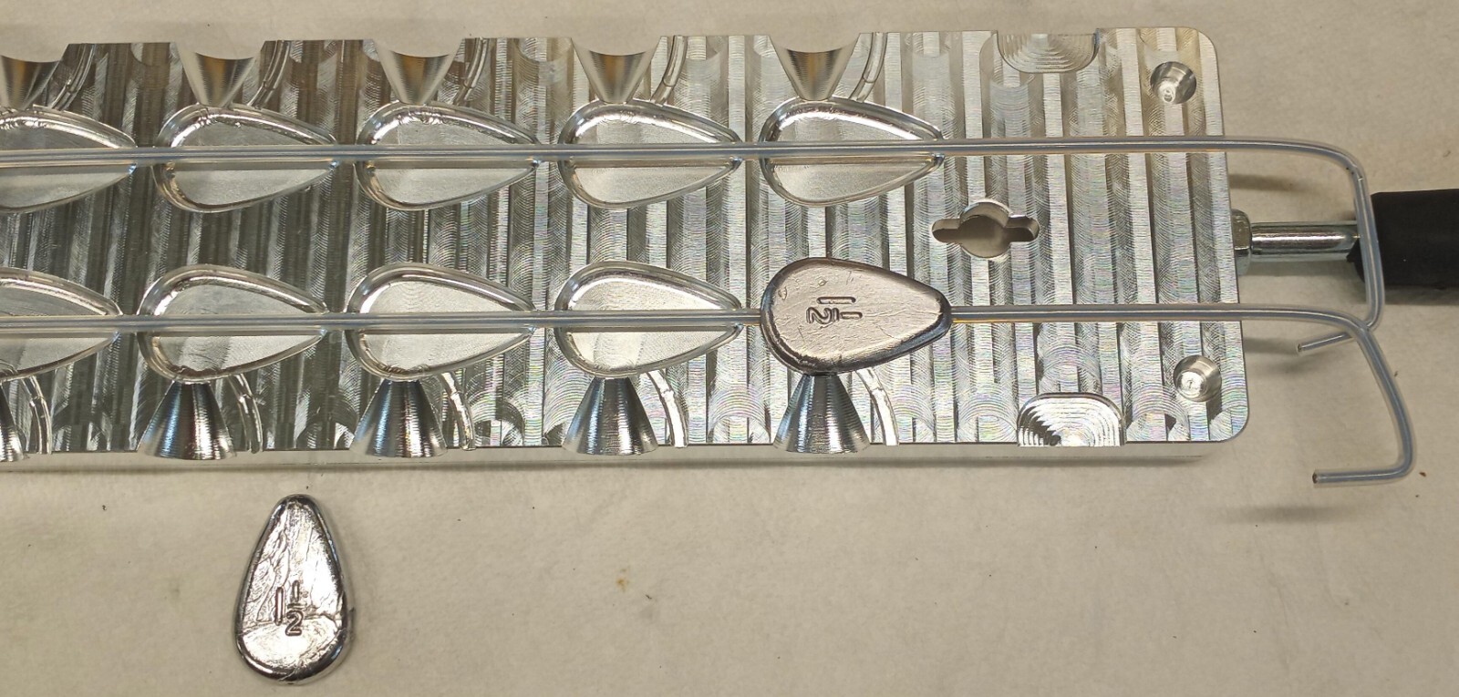 1.50 oz No Roll Sinker Mold - 12 CAVITY Production Mold