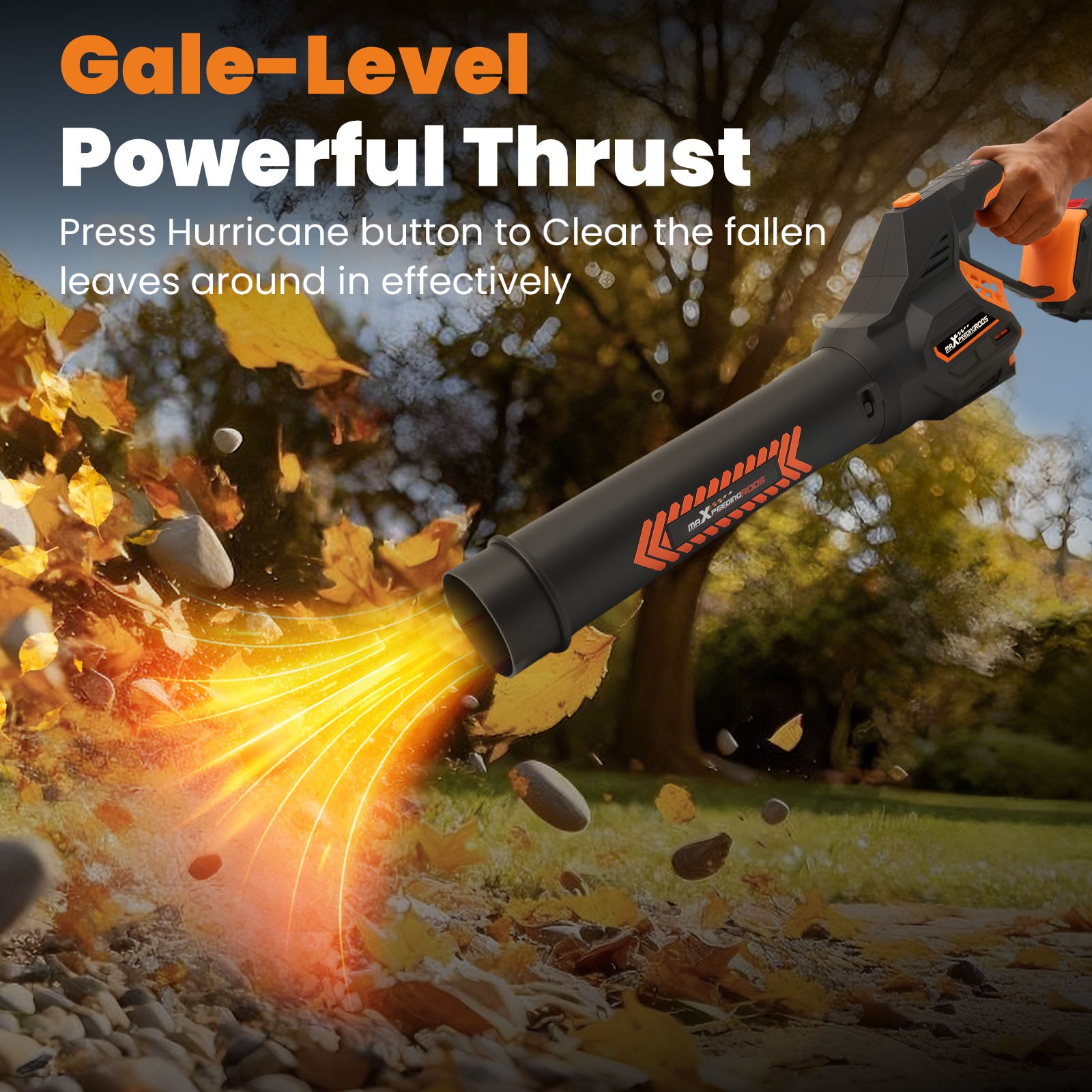 650 CFM Leaf Blower Cordless 2 Battery Brushless Motor Handheld Lightweight