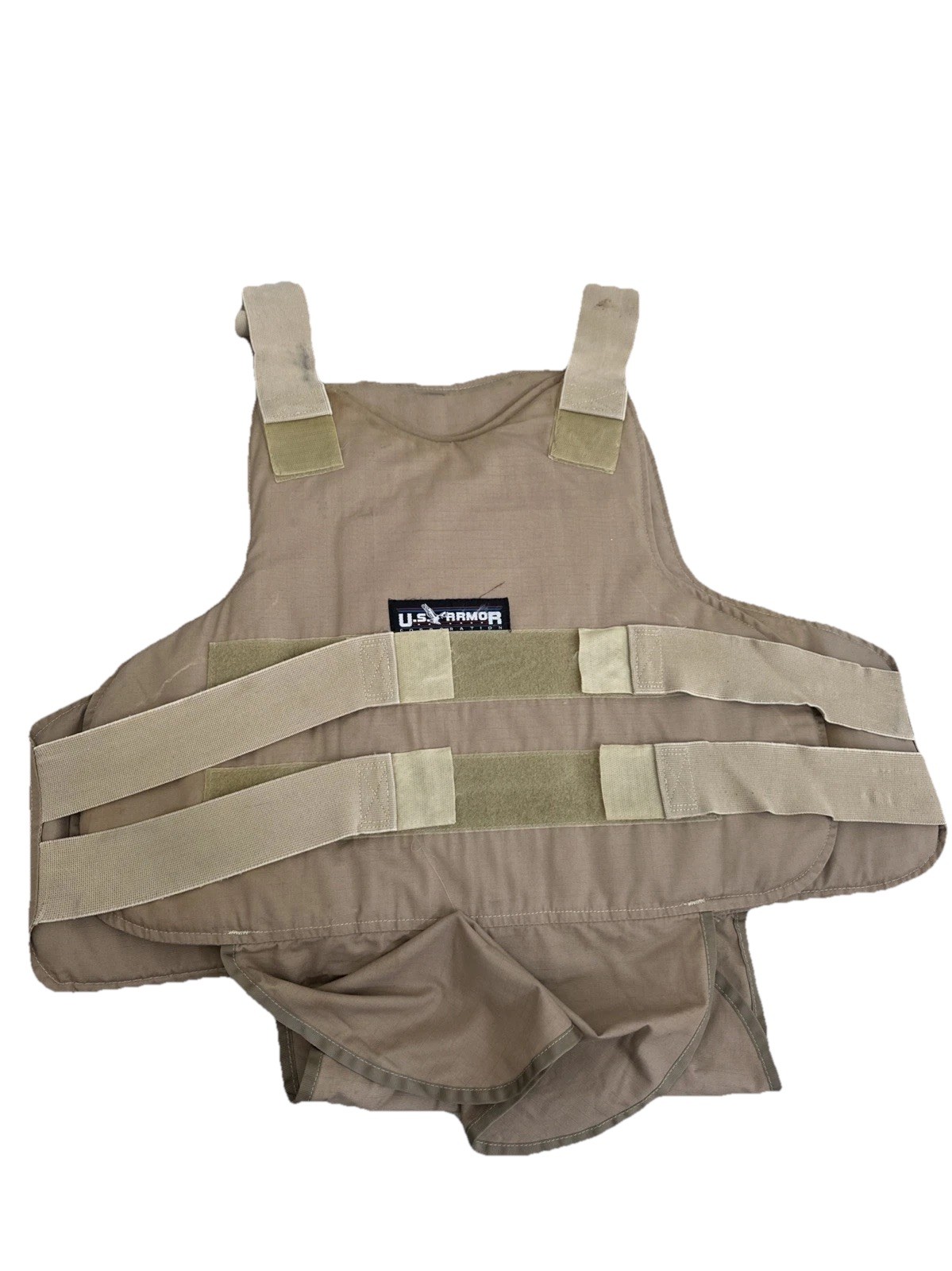 Vintage U.S. Armor Corporation Vest IIIA Male XLR-LF Model USA3A-13 Beige