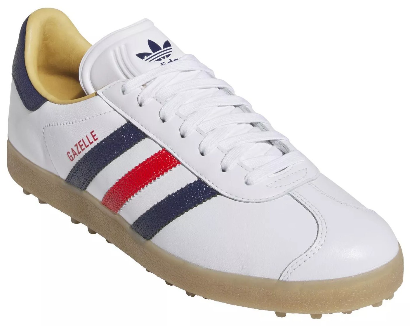Adidas Originals Men's Women's Gazelle Spikeless Golf Shoes White Red Blue