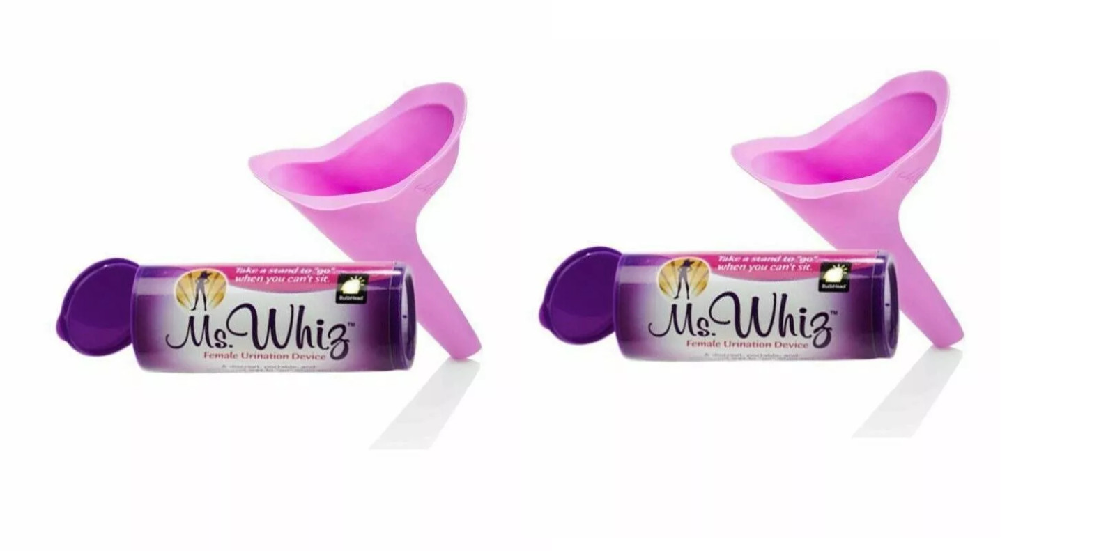 2xMs. Whiz Portable Female Urination Device Discreet Reusable-No-Sit Convenience