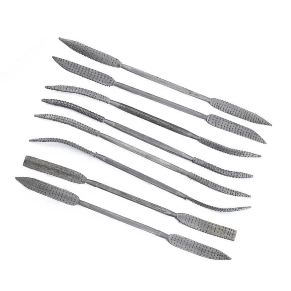 8pcs Wood Files and Rasps, Double Ended Riffler Wood Rasp File Set, Riffler F...