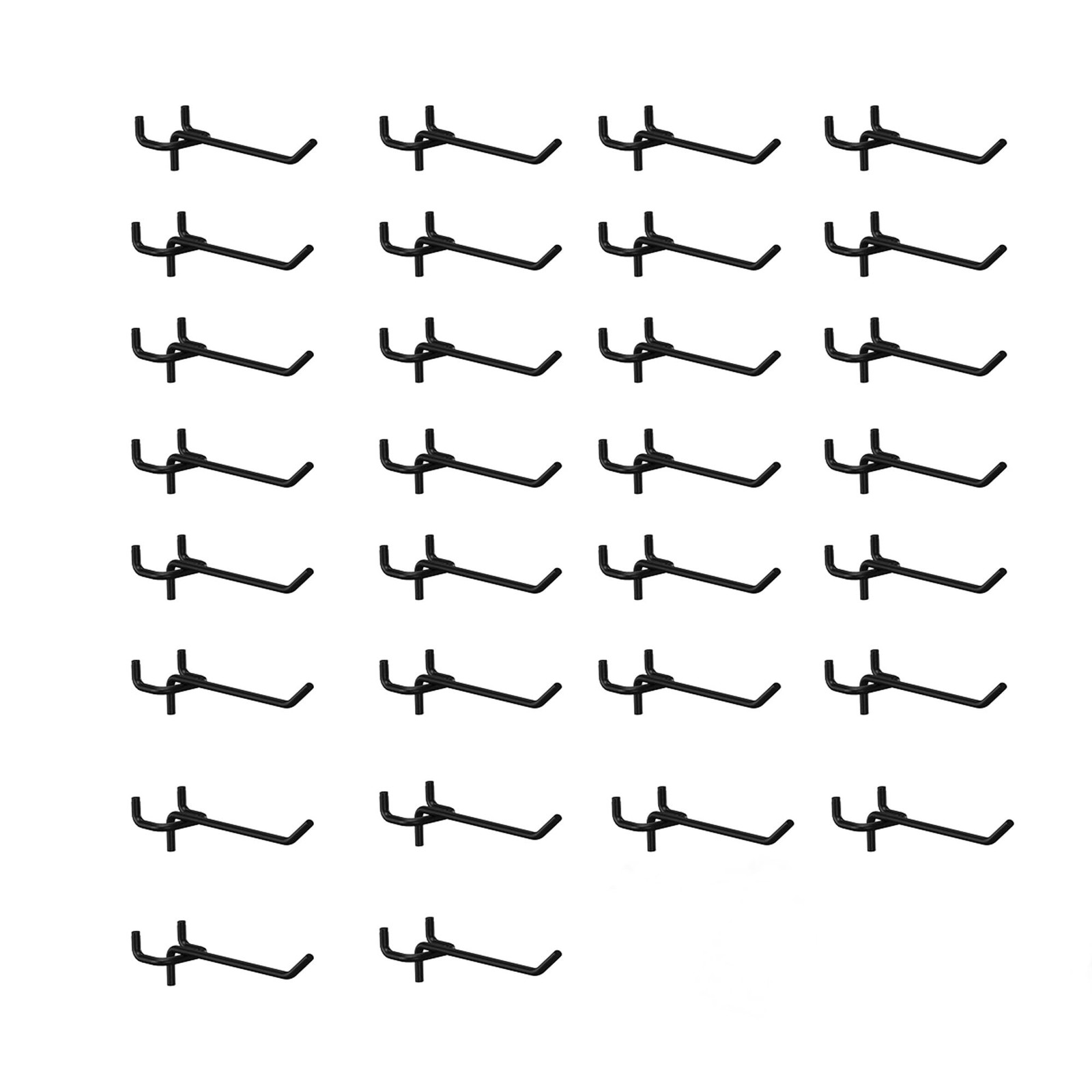 Pegboard Hooks 30Pcs,Metal J Hooks Kit Assortment for Pegboard Display Standi...