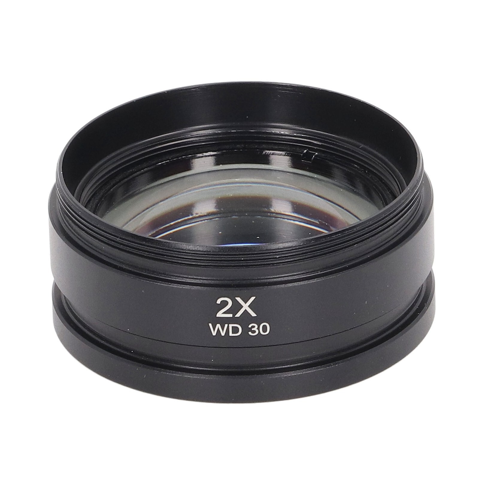 Auxiliary Objective Lens Aluminium Alloy 2X Accessory for Stereo Microscope WD30
