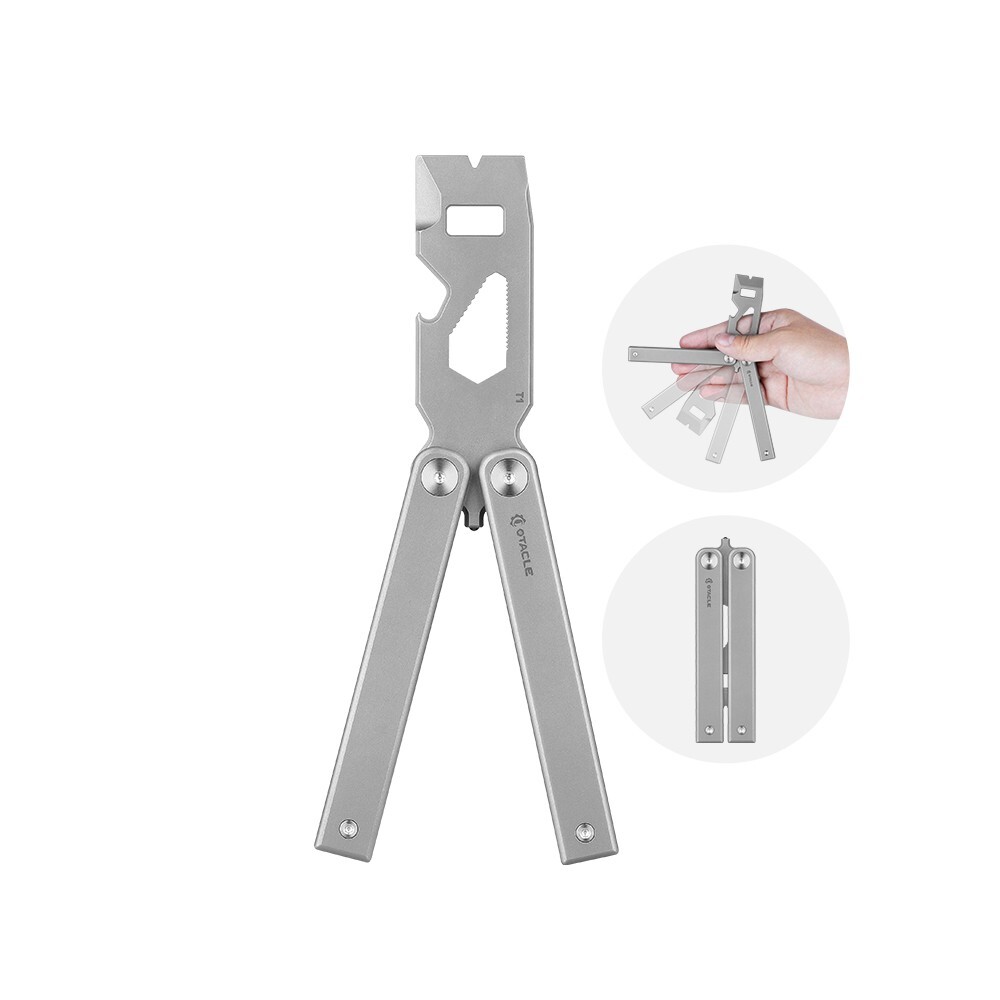 Olight Oknife Otacle T1 Titanium Multifunctional Butterfly Pry bar, 6 in 1 Tool