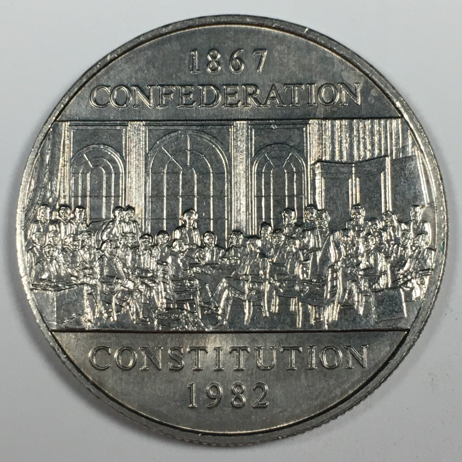 1982 Canada 1 Dollar - Constitution - About Uncirculated (AU) KM#134 - 5408-PC