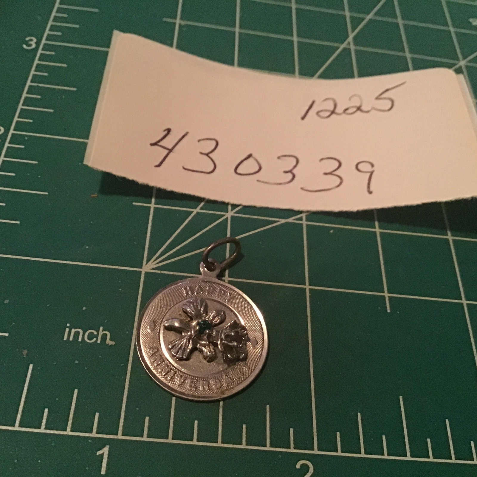 Sterling Silver Happy Anniversary Charm