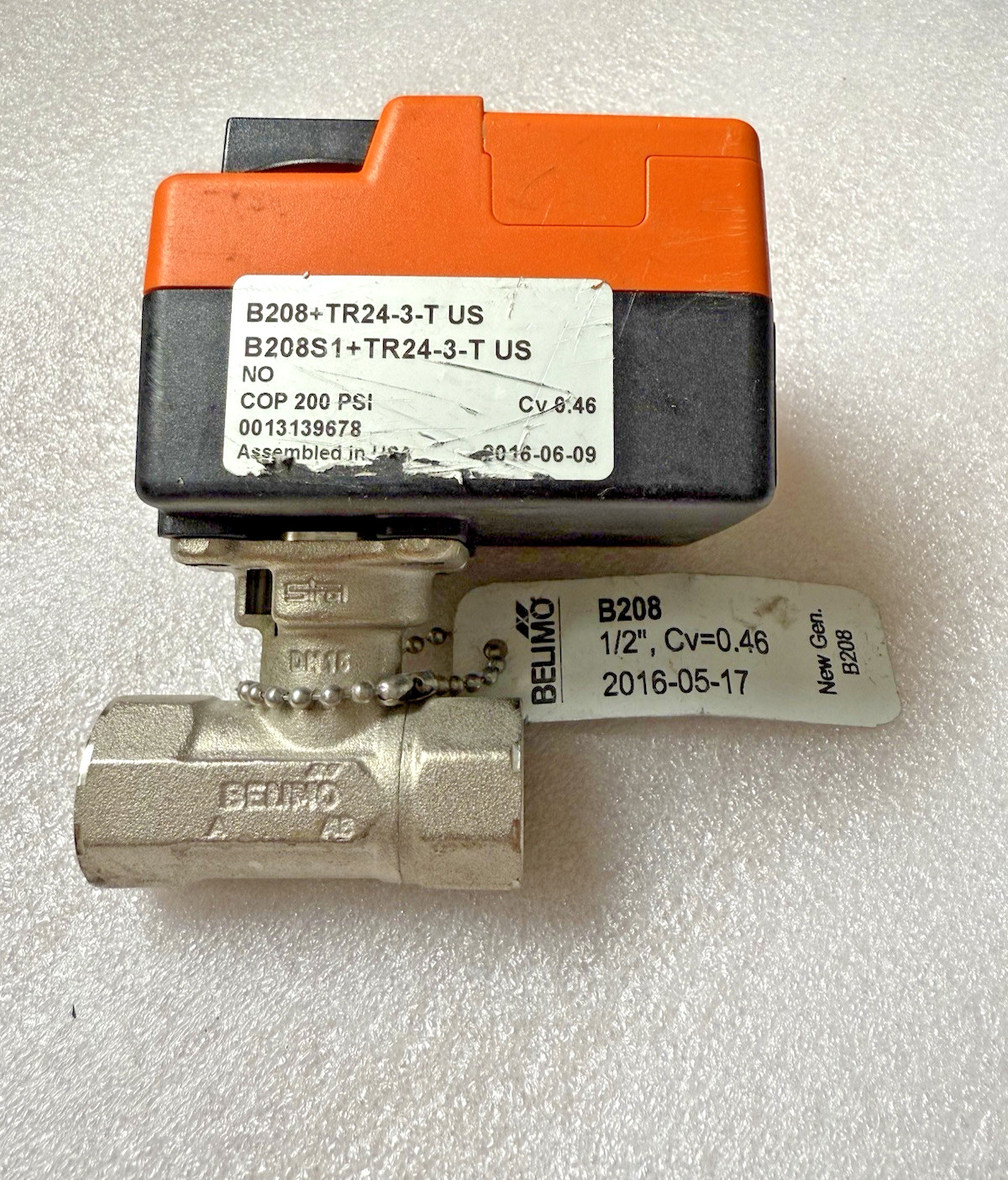 BELIMO B208+TR24-3-T US CHARACTERIZED CONTROL VALVE CCV 1/2" 2-WAY VALVE ACTUATO