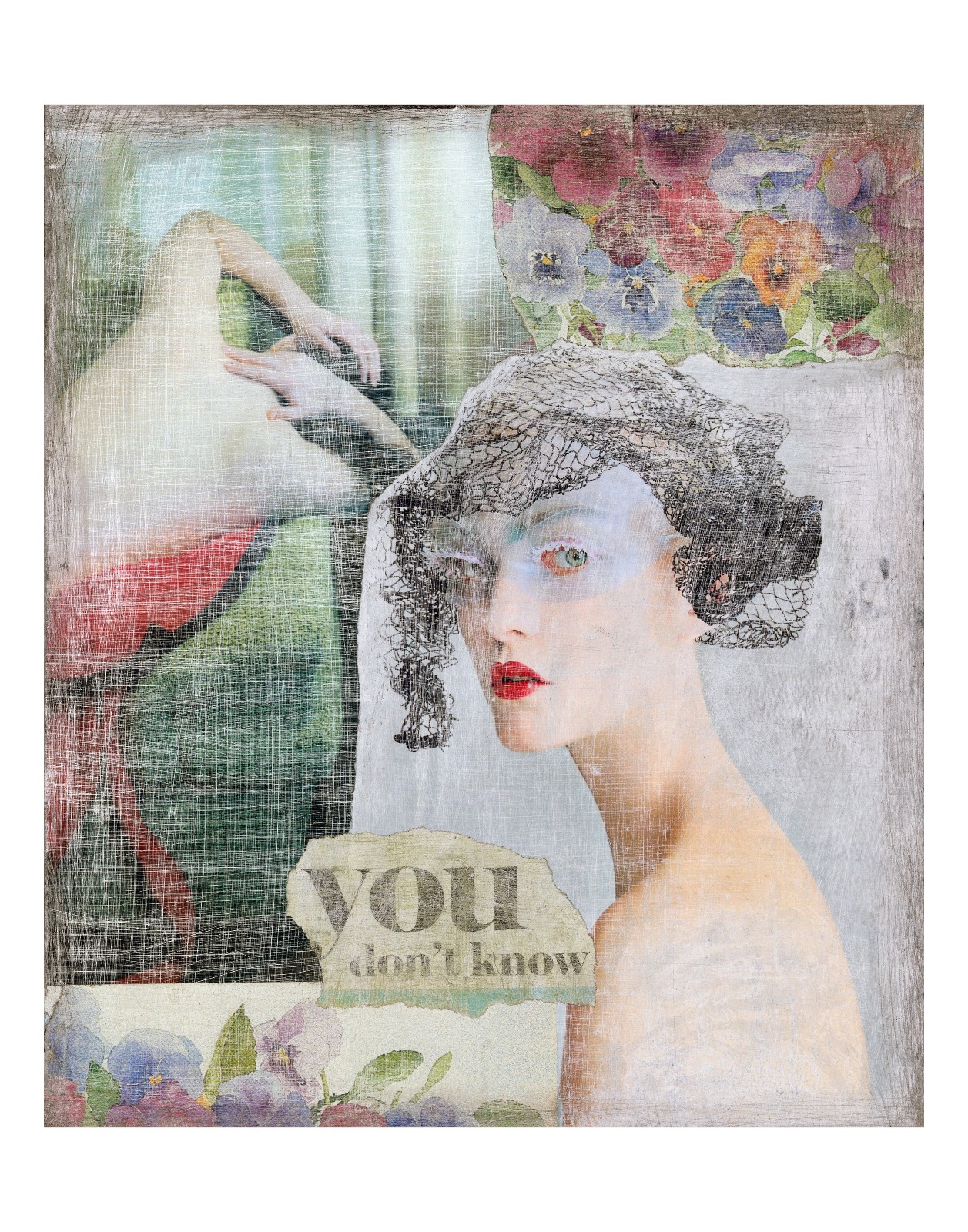 YOU DON'T KNOW ORIGINAL HAND-MADE MIXED-MEDIA COLLAGE ART 16x20 PRINT - Giclée