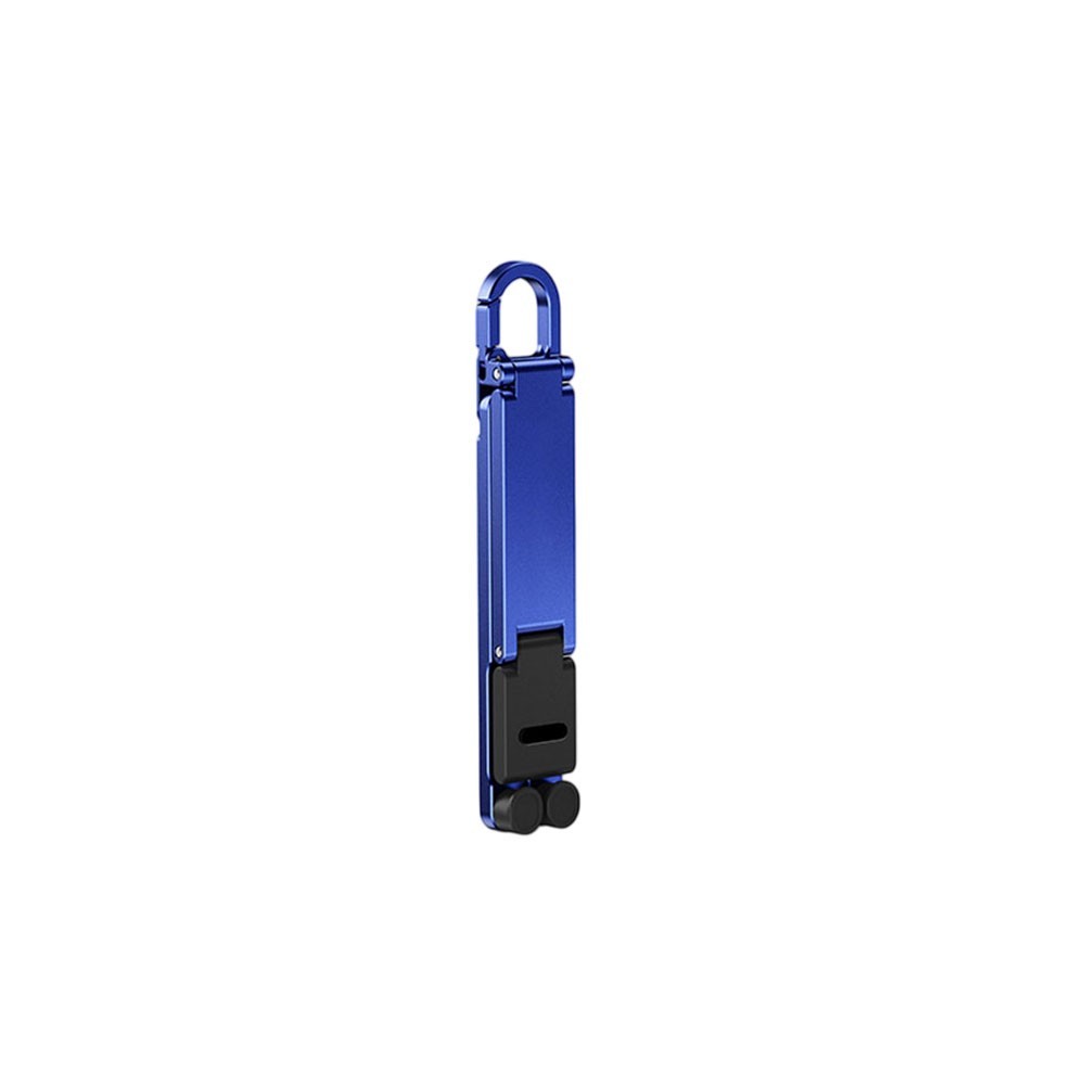 Triangular Foldable Phone Holder with Keychain - Aluminum Stand for Travel Use