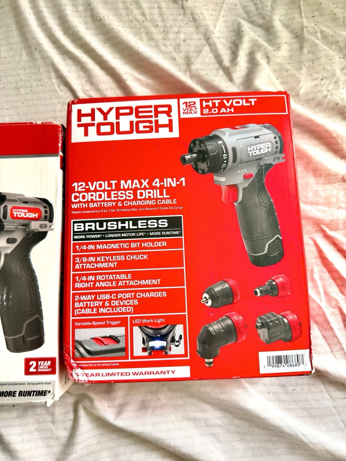 Hyper Tough 12V Max Brushless 4-in-1 Multi Head Drill & Impact Driver Combo⁠