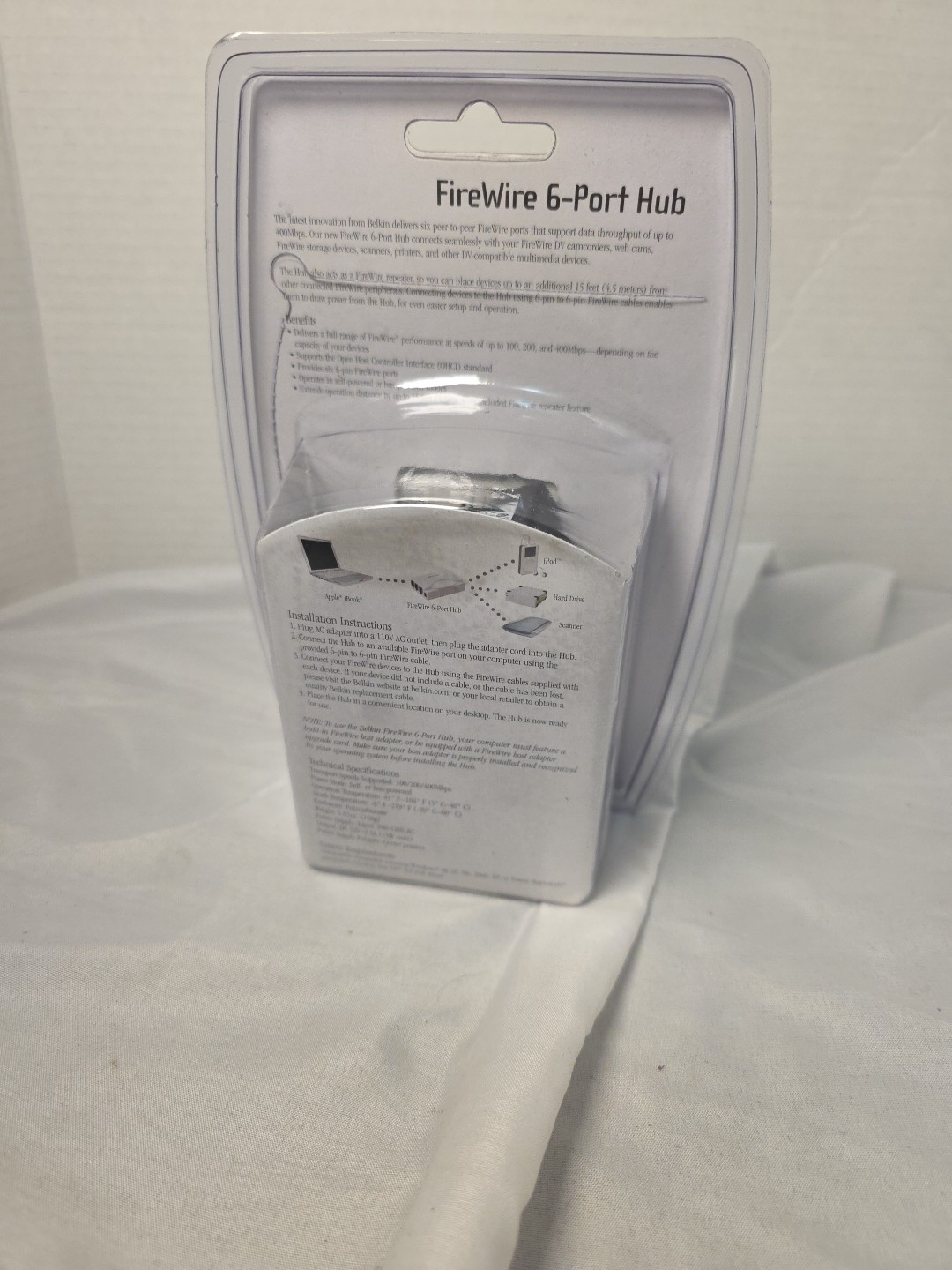 Belkin 6 Pin FireWire 6-Port Mini Hub F5U526-APL MAC PC New Old Stock Sealed